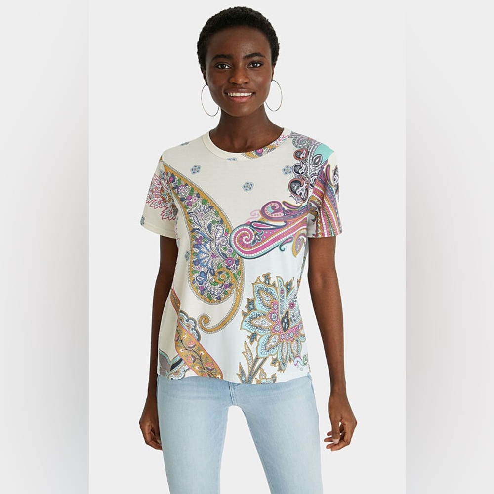 Desigual popasley printed tshirt size medium